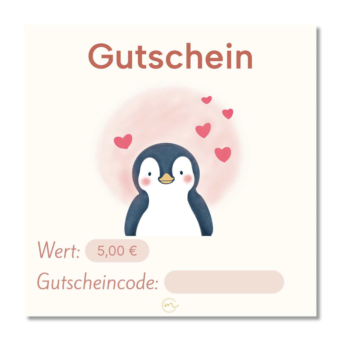 MINDFULROOTS Geschenkgutschein - Pinguin Motiv