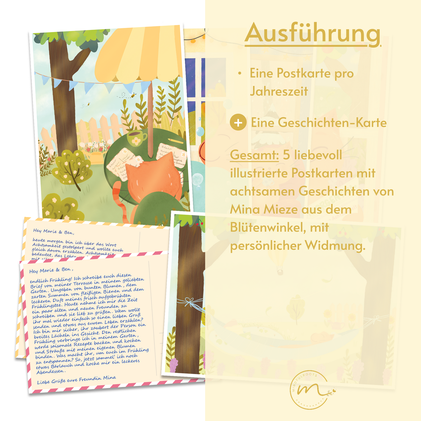 Achtsames Postkarten-Set: Mina Mieze