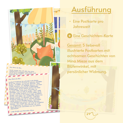Achtsames Postkarten-Set: Mina Mieze